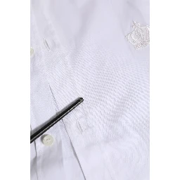 White Cotton GOLD Long Sleeves Formal Shirt