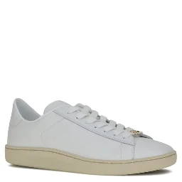 White Calf Leather Bos Taurus Low Top Sneakers