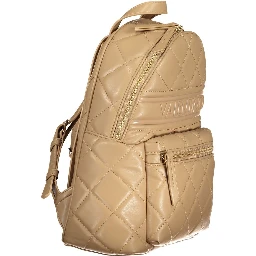 Beige Polyethylene Women Backpack