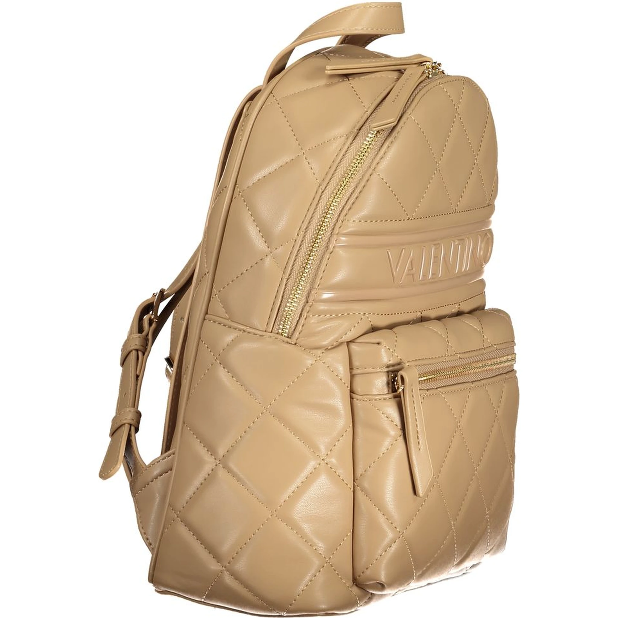 Beige Polyethylene Women Backpack