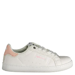 White Polyester Women Sneaker