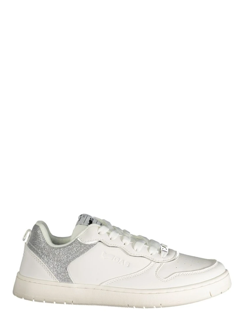 White Polyester Women Sneaker