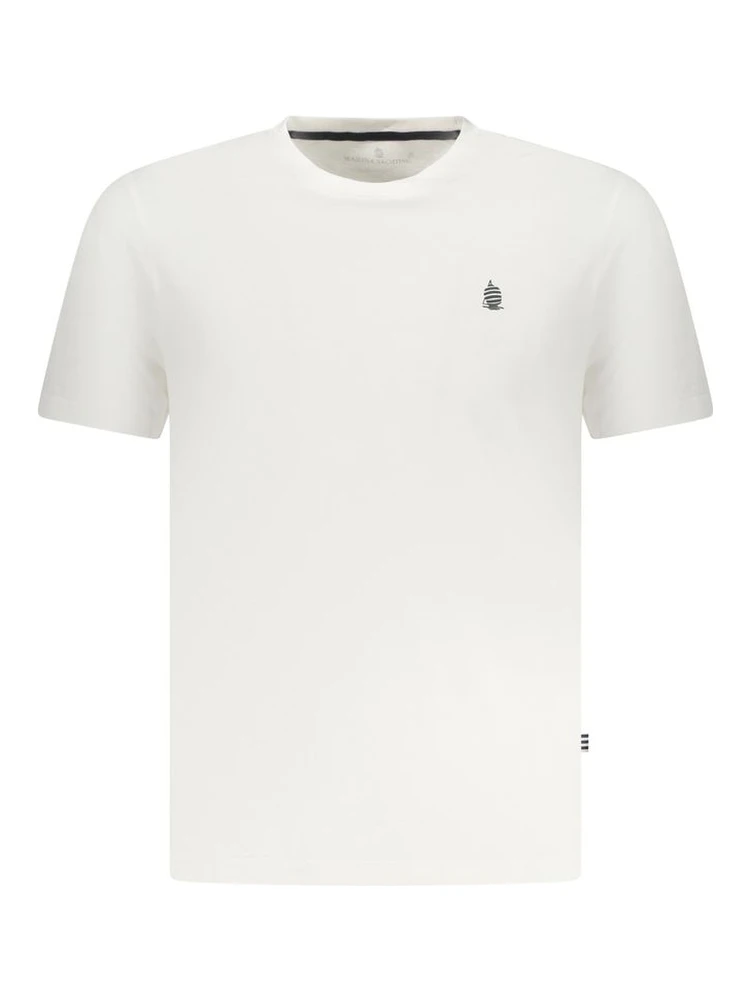 White Cotton Men T-Shirt