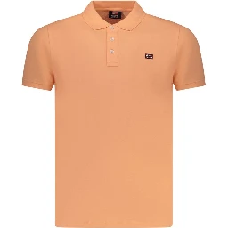 Pink Cotton Men Polo Shirt