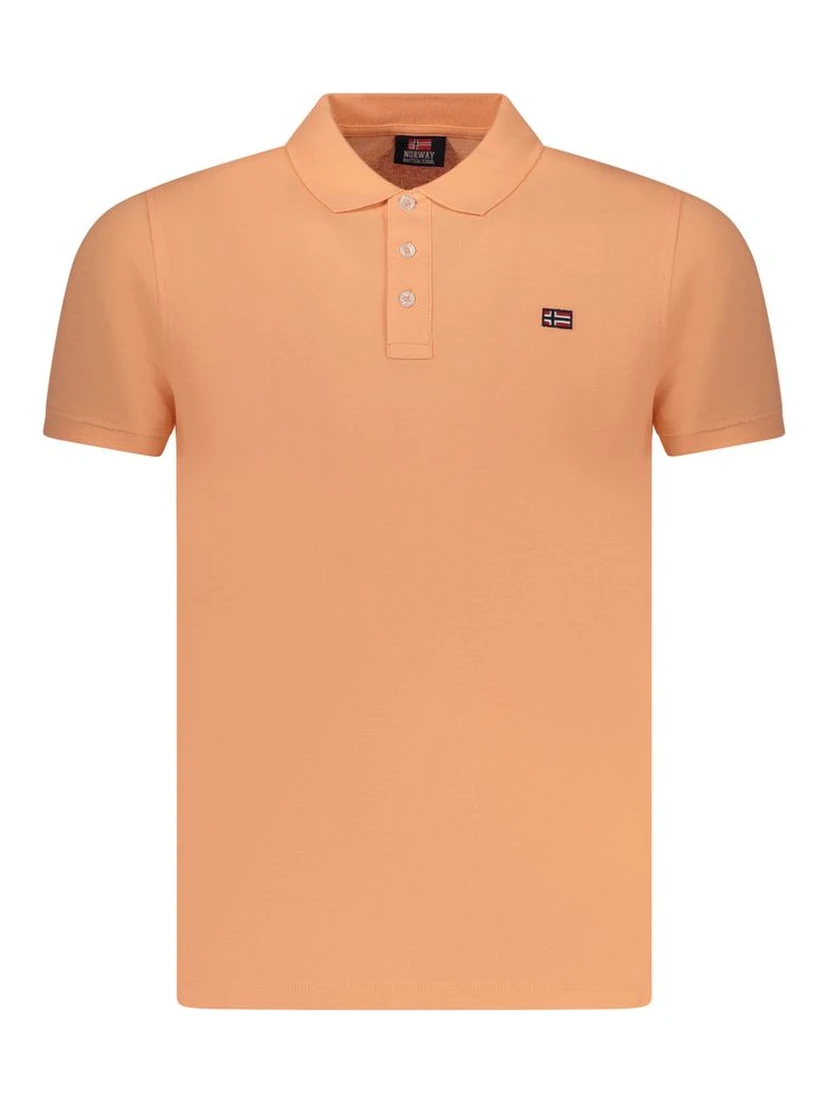 Pink Cotton Men Polo Shirt