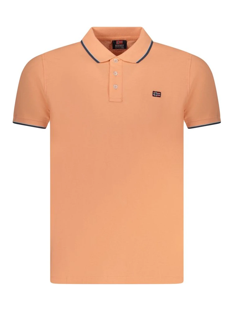 Pink Cotton Men Polo Shirt