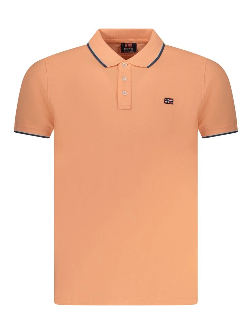 Pink Cotton Men Polo Shirt