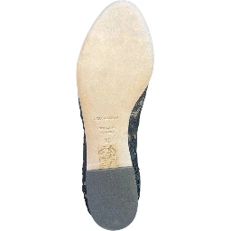 Black Lace Crystal Ballet Flats Loafer Shoes