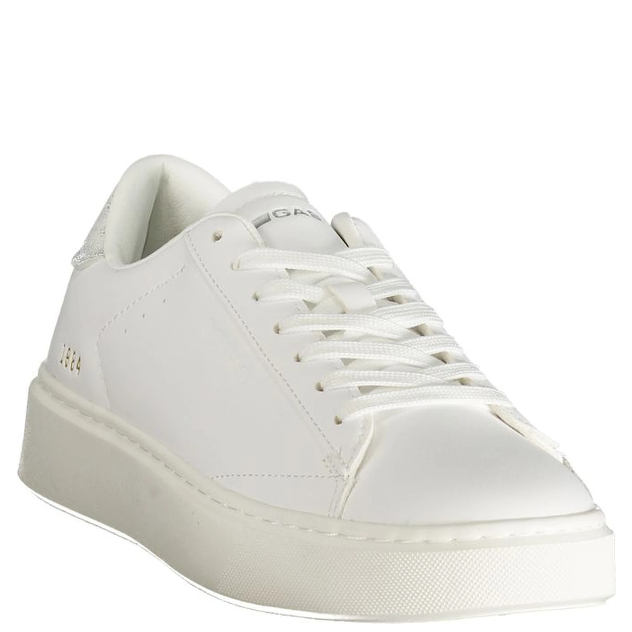 White Polyester Women Sneaker