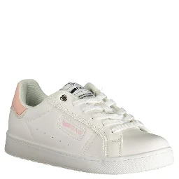 White Polyester Women Sneaker