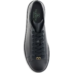 Black Calf Leather Bos Taurus Low Top Sneakers