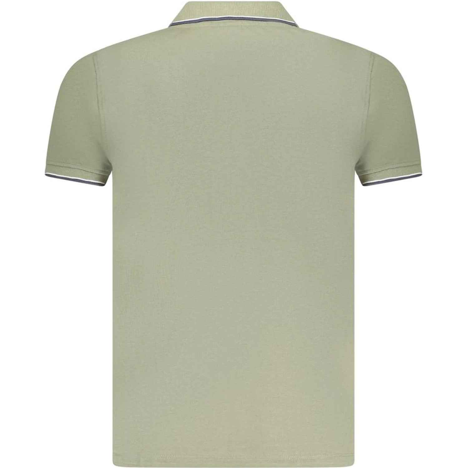 Green Cotton Men Polo Shirt