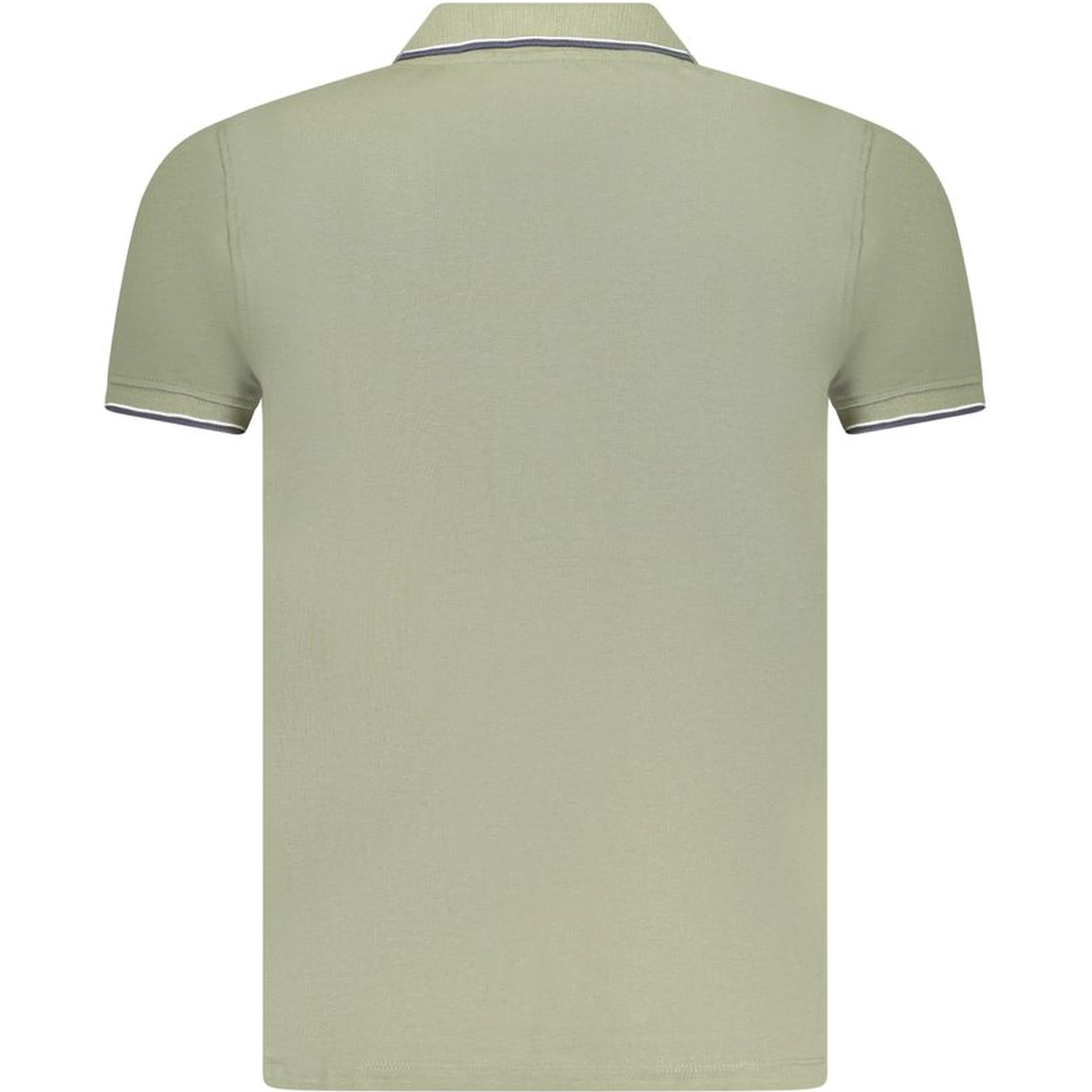 Green Cotton Men Polo Shirt
