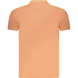 Pink Cotton Men Polo Shirt