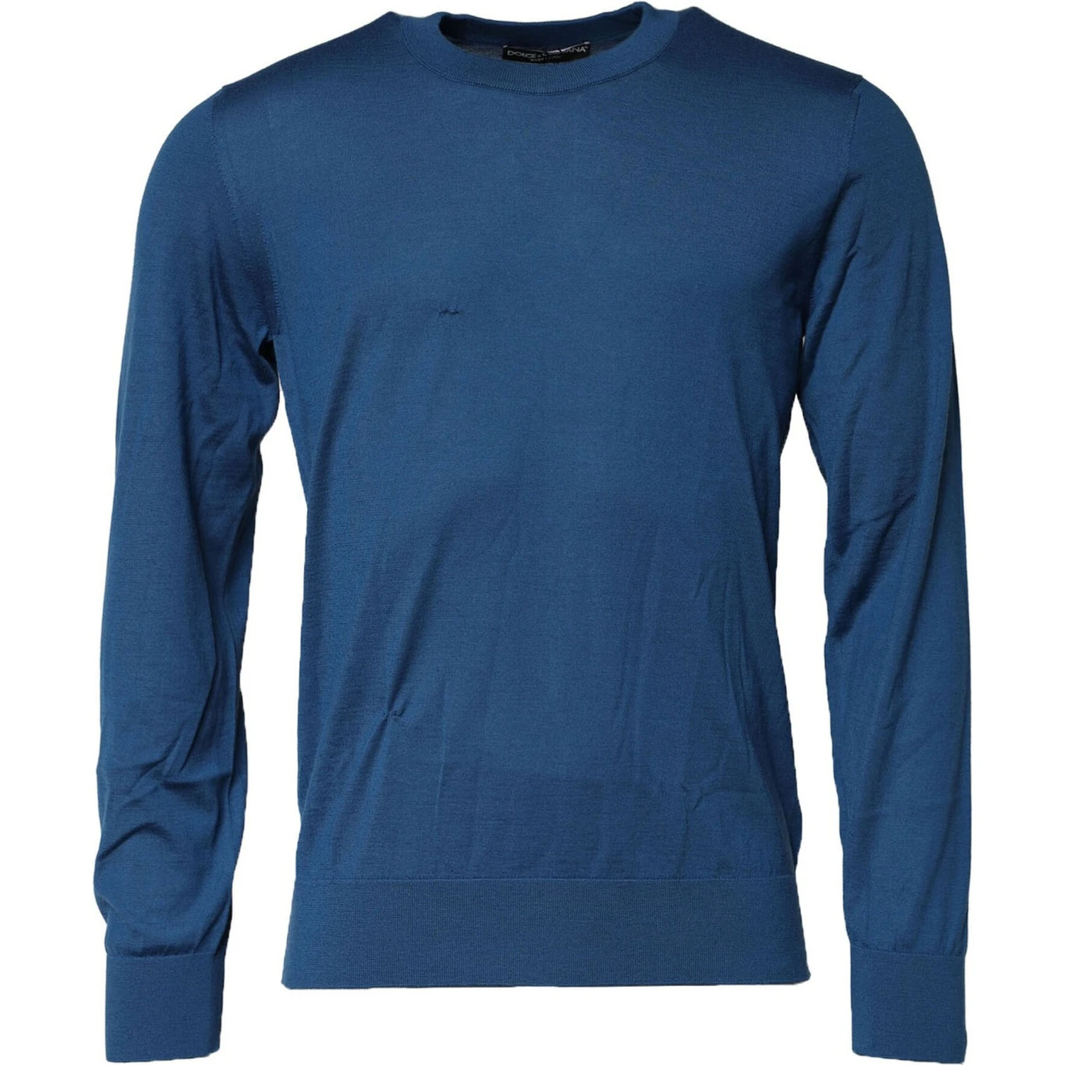 Blue Cashmere Crew Neck Sweatshirt Sweater