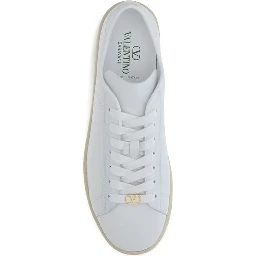 White Calf Leather Bos Taurus Low Top Sneakers