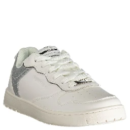 White Polyester Women Sneaker