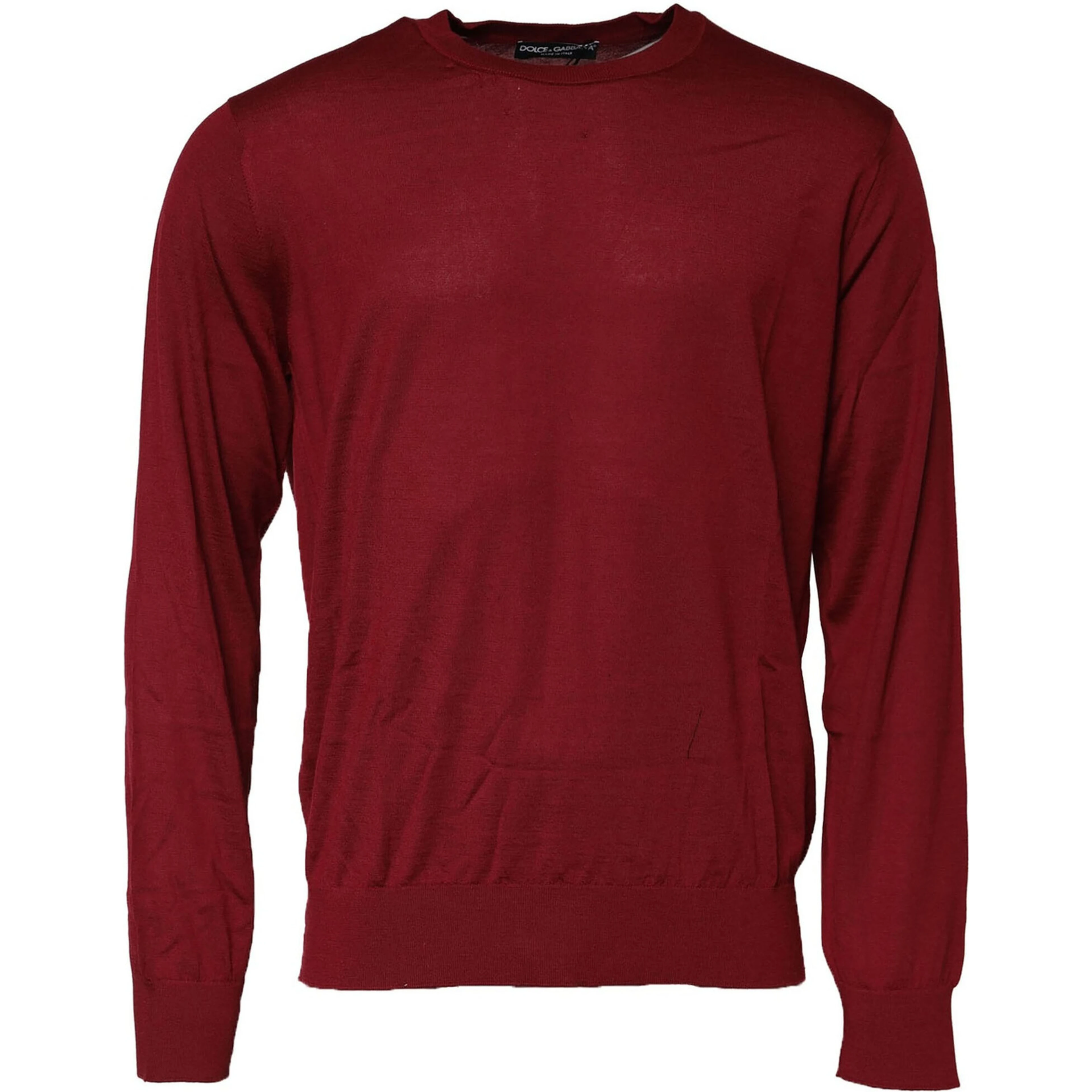 Maroon Cashmere Crew Neck Sweatshirt Sweater