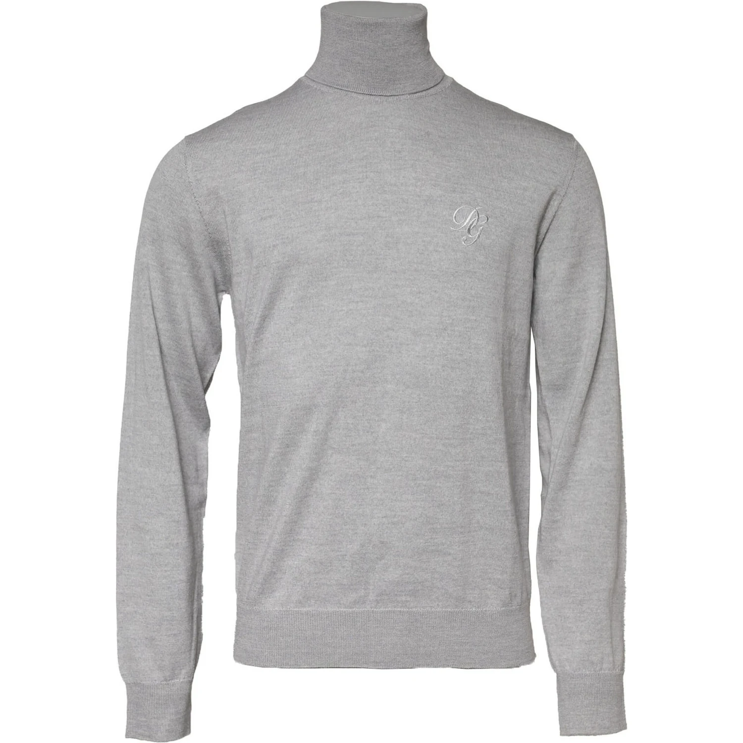 Gray Long Sleeve Turtleneck Pullover Sweater