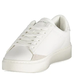 White Polyester Women Sneaker