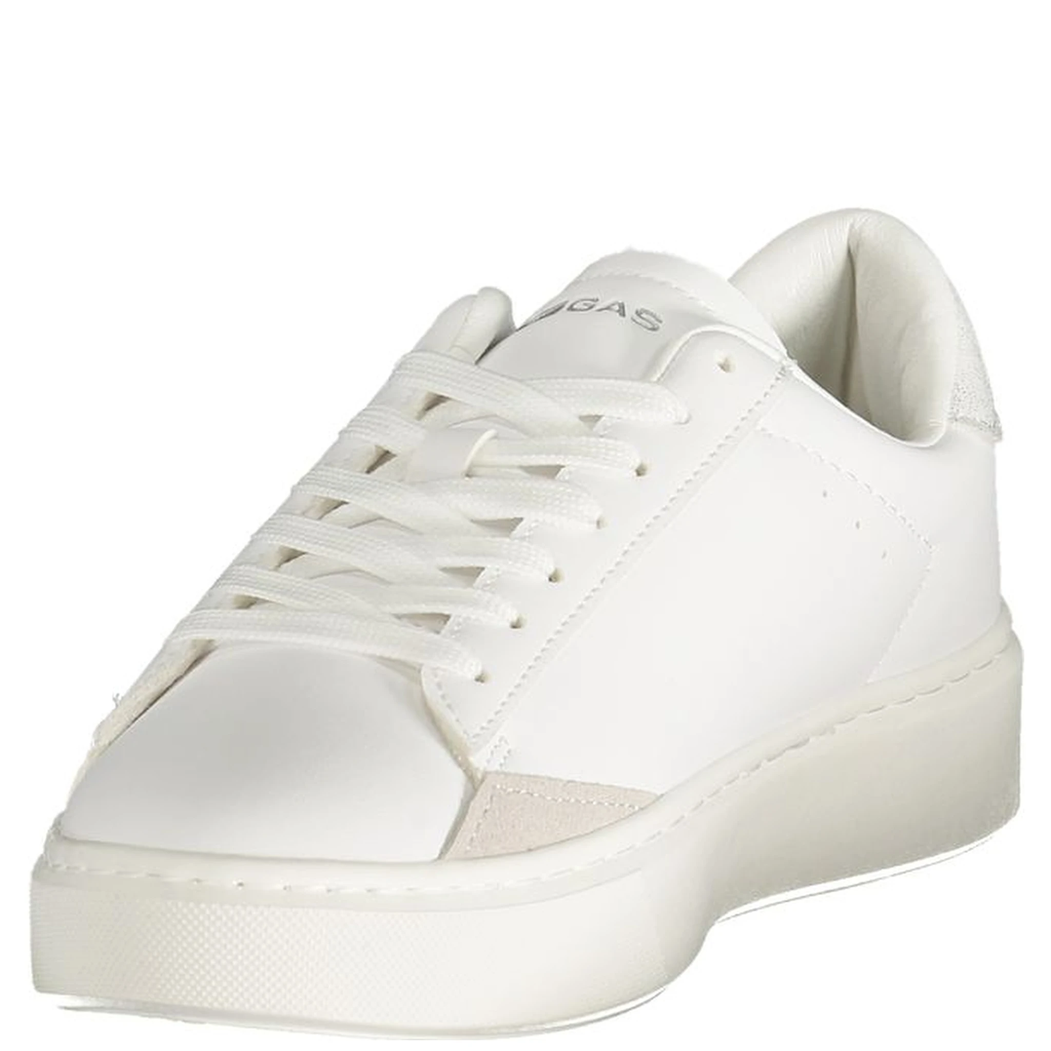 White Polyester Women Sneaker