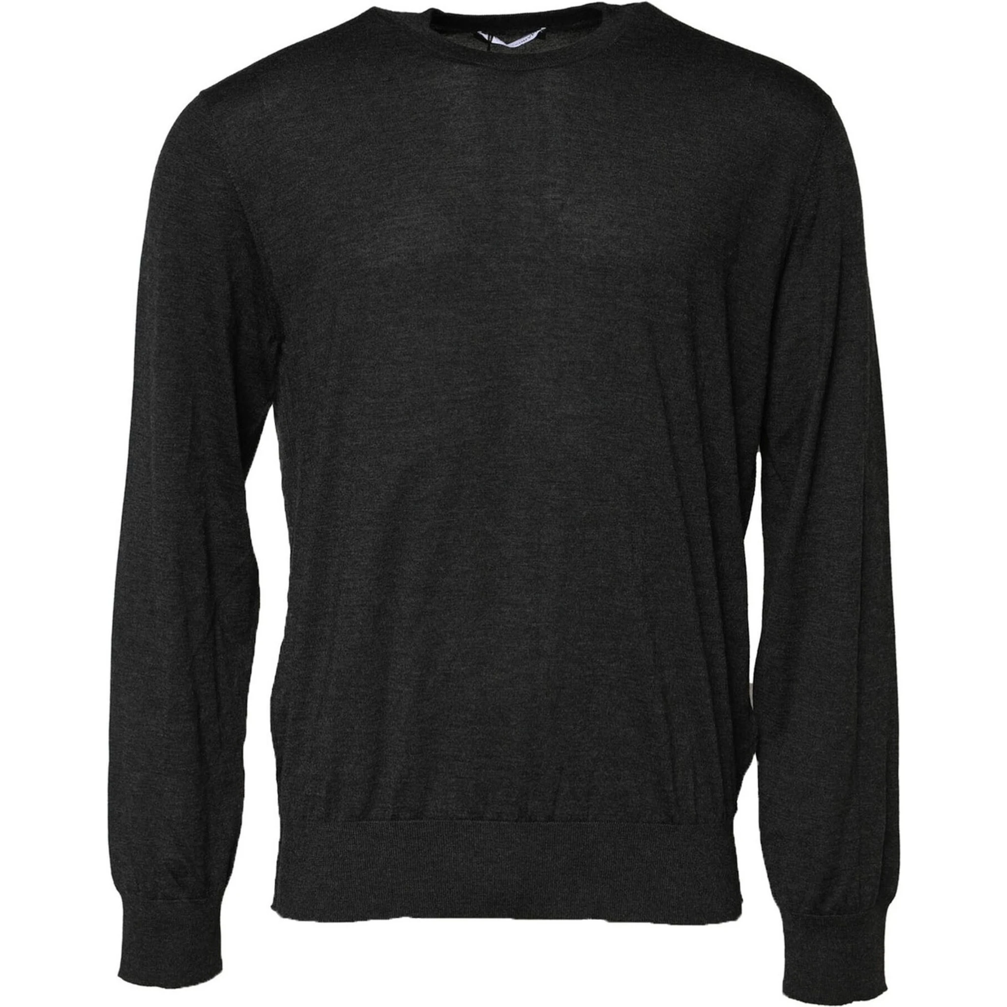 Gray Long Sleeve Crew Neck Pullover Sweater