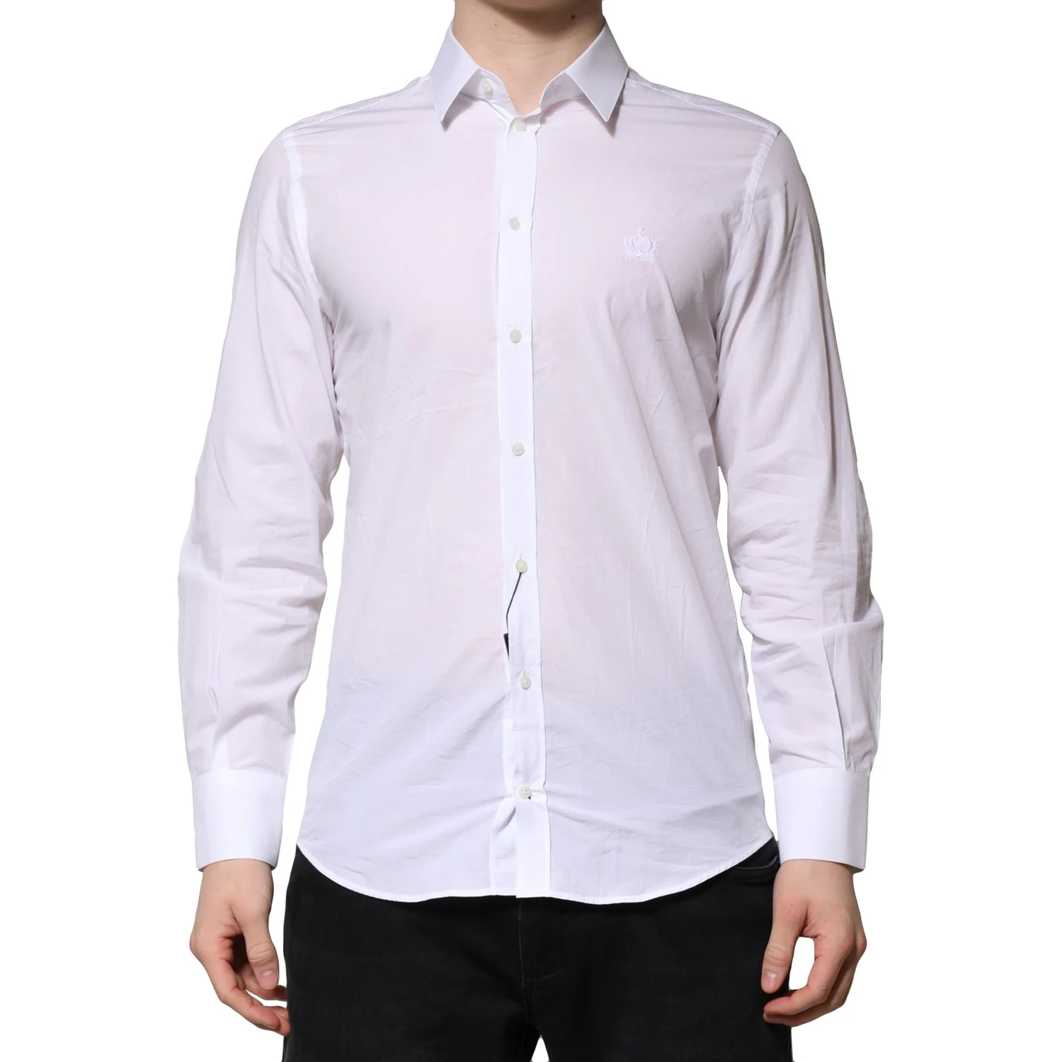White MARTINI Long Sleeves Men Formal Shirt