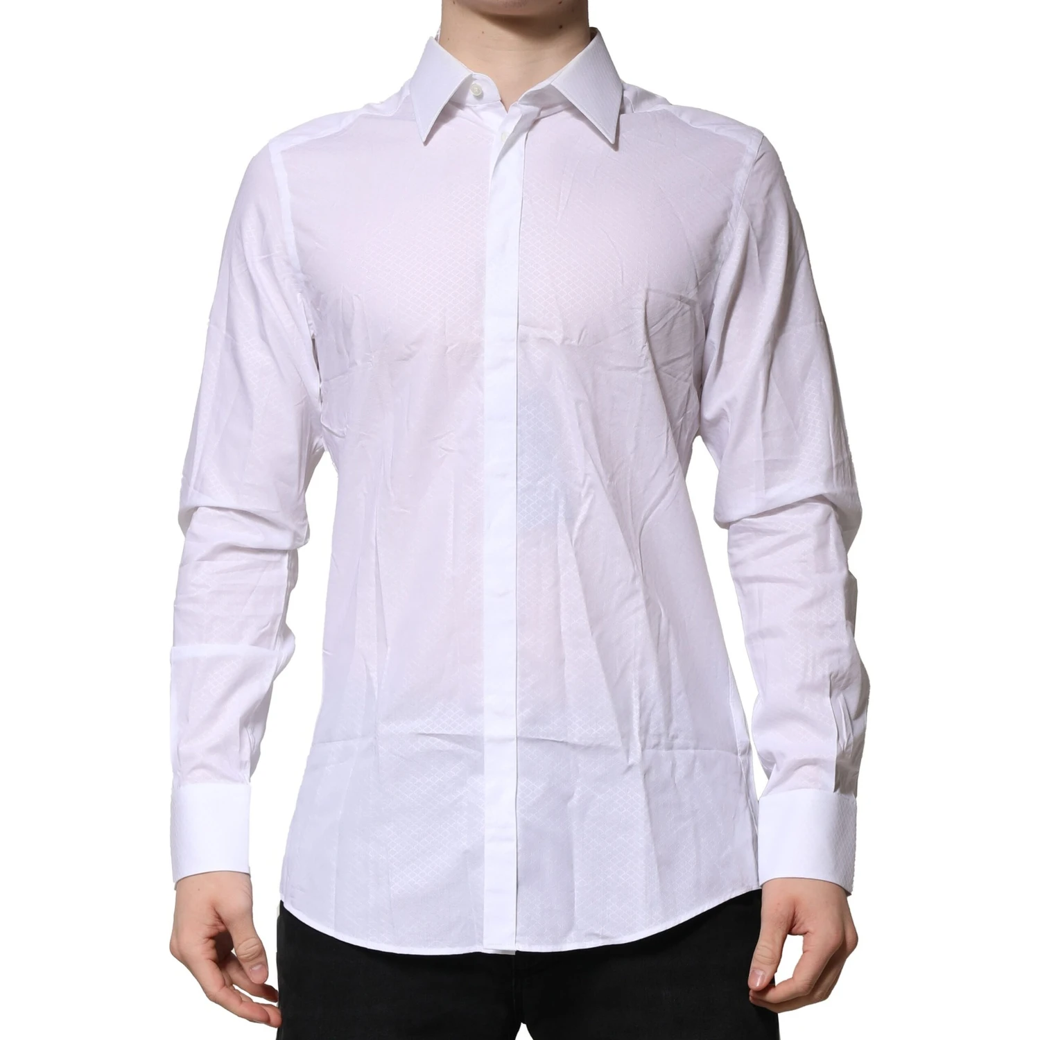 White MARTINI Long Sleeves Men Formal Shirt
