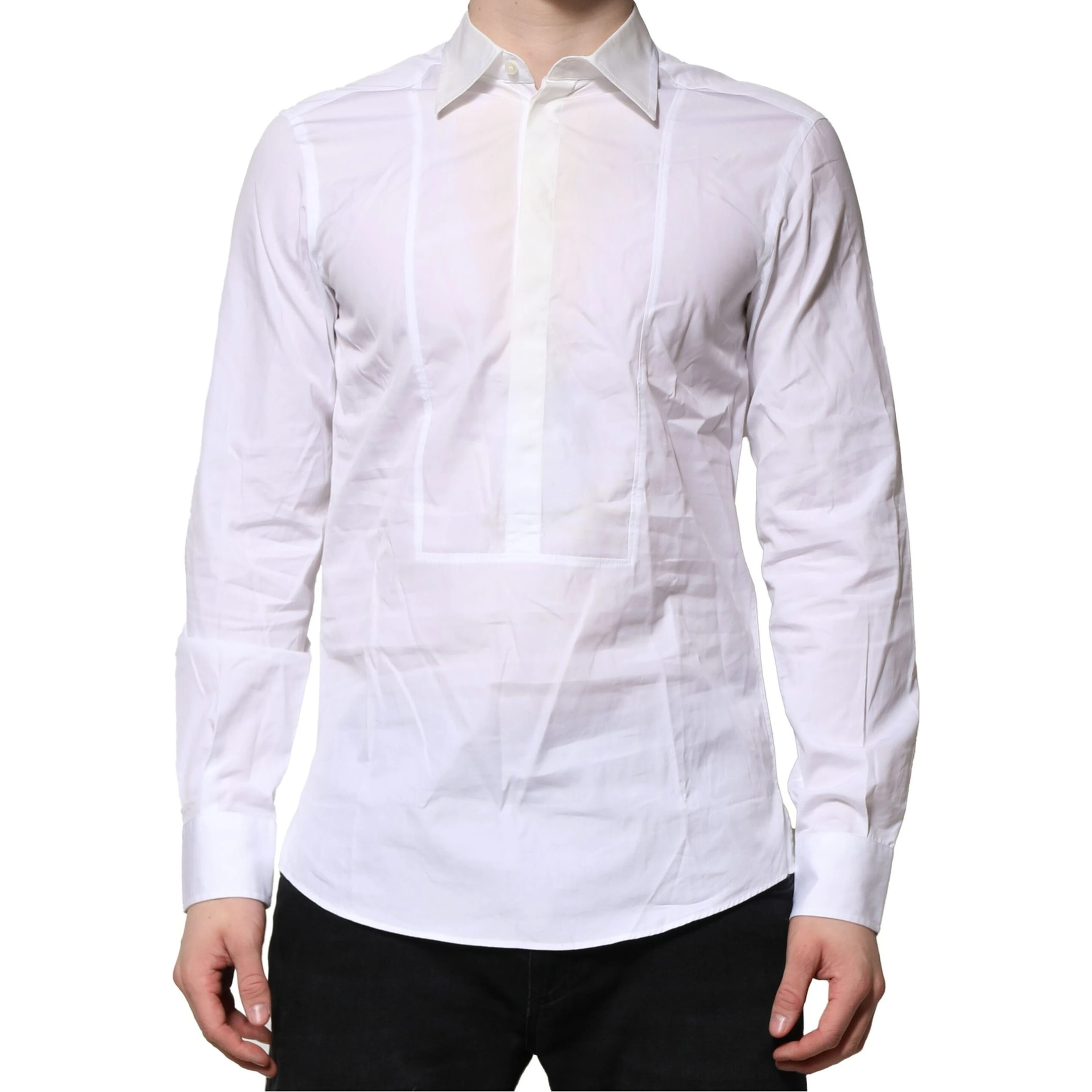White Poplin Cotton Formal Men Dress Shirt