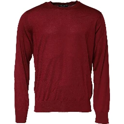 Maroon Cashmere Crew Neck Sweatshirt Sweater