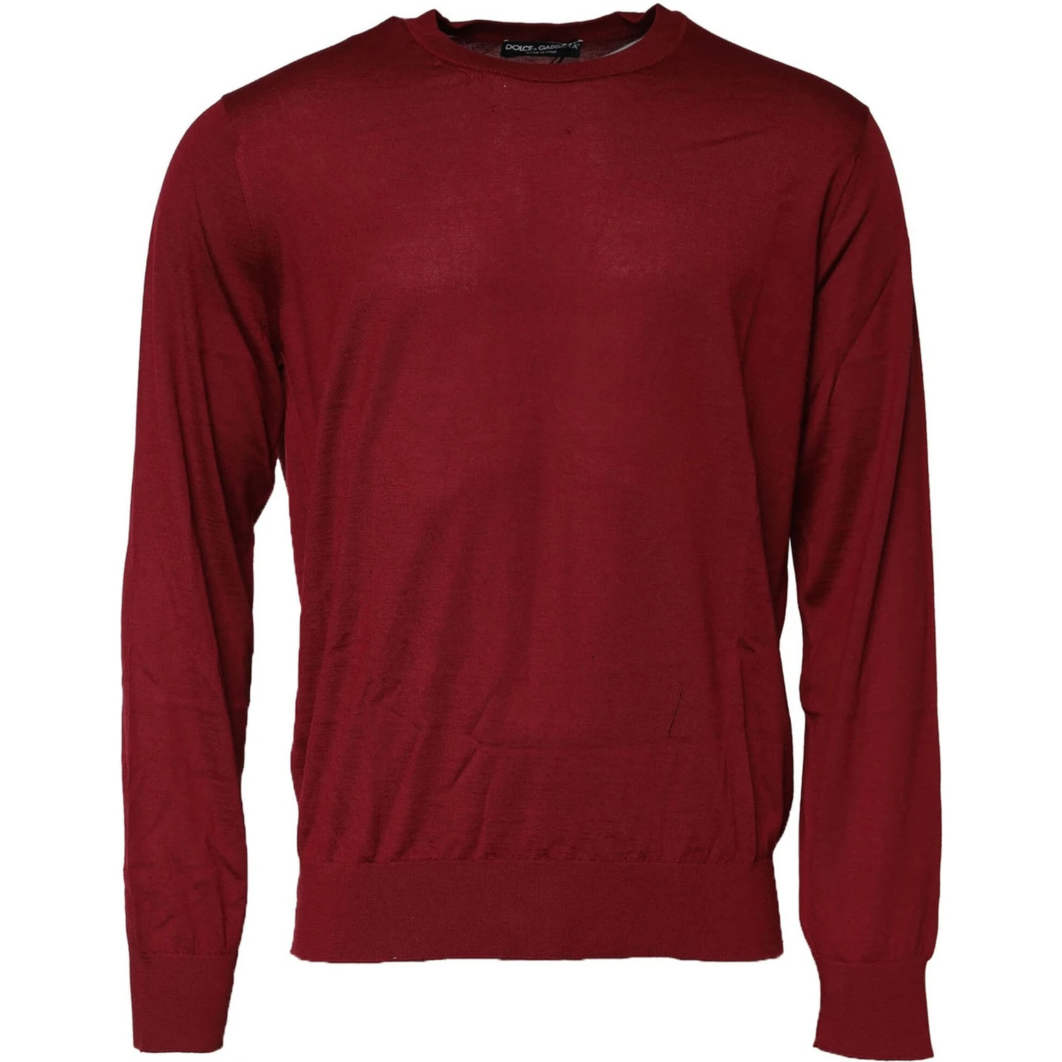 Maroon Cashmere Crew Neck Sweatshirt Sweater