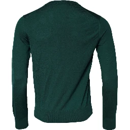 Green Cashmere Crew Neck Sweatshirt Sweater