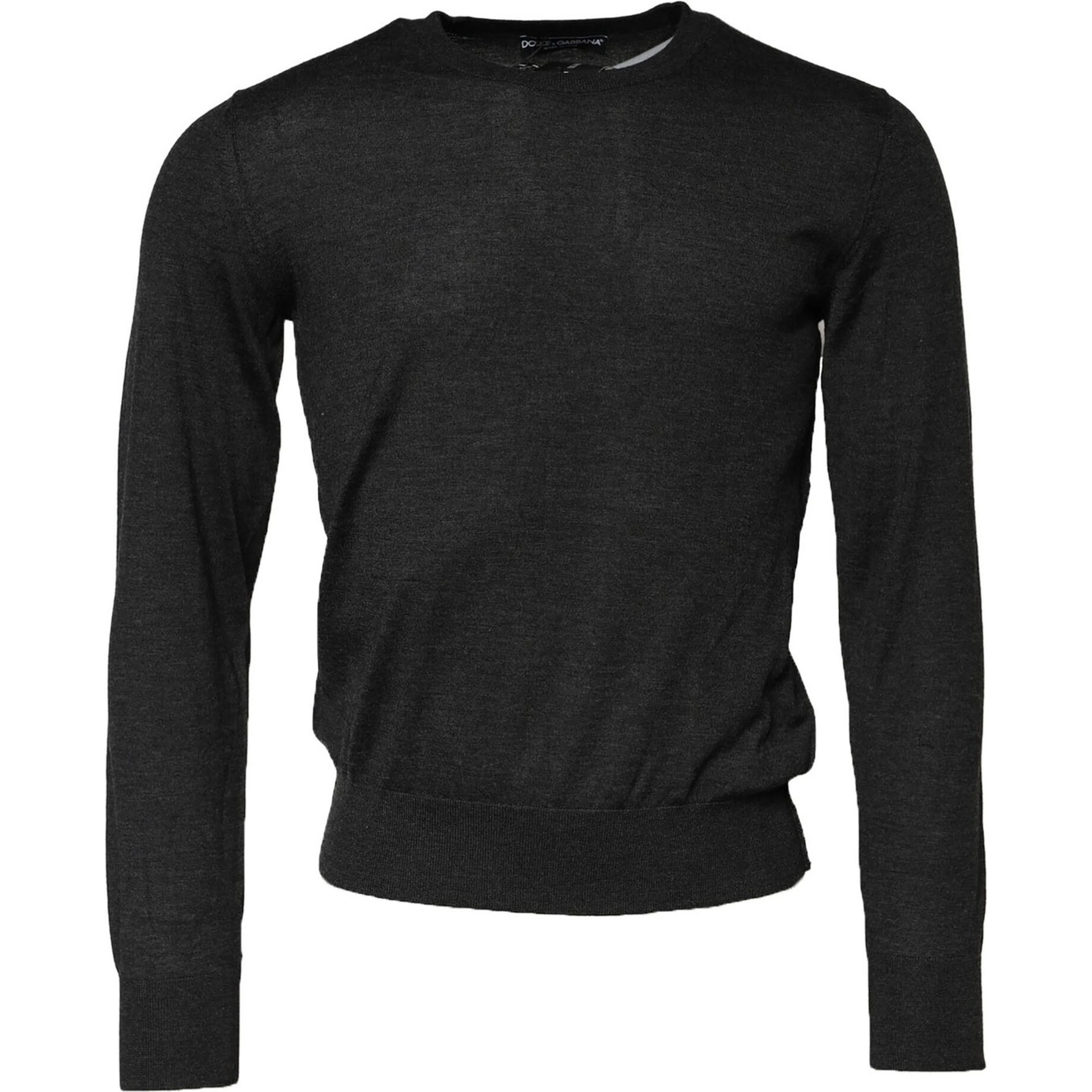 Gray Cashmere Crew Neck Sweatshirt Sweater