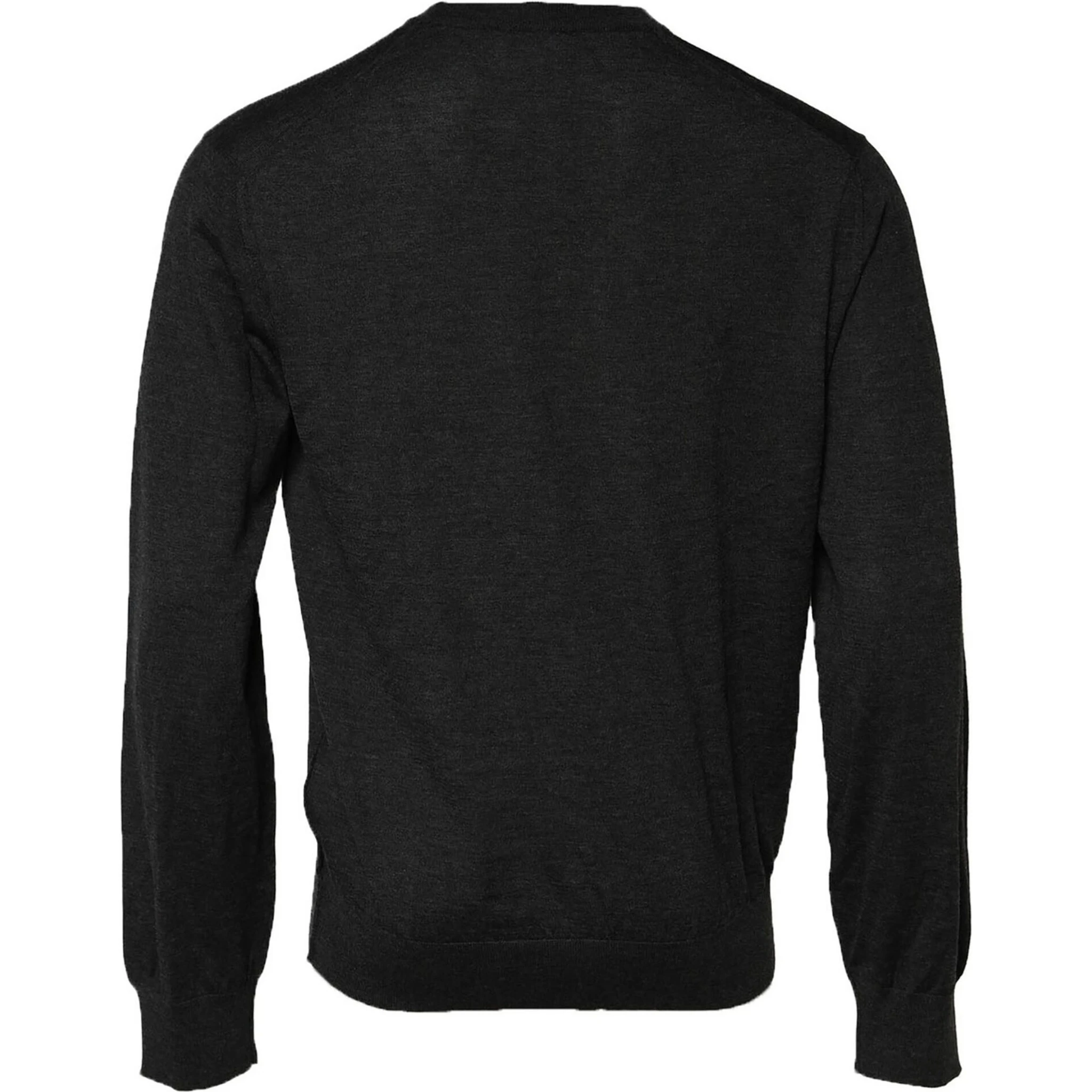 Gray Long Sleeve Crew Neck Pullover Sweater