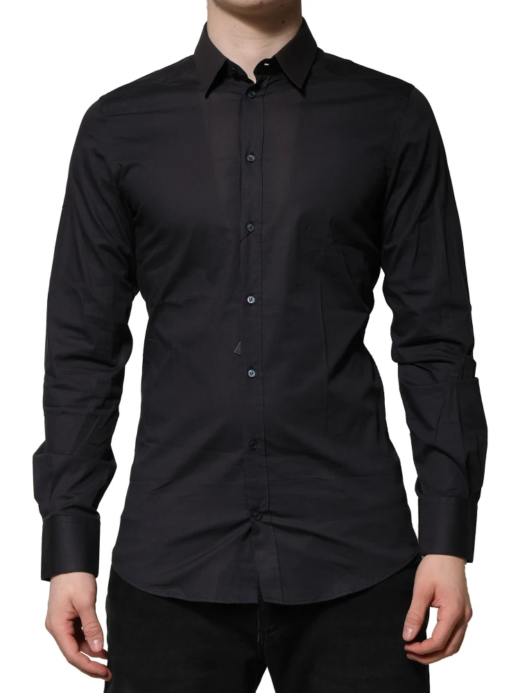 Blue Cotton GOLD Long Sleeves Formal Shirt alternative