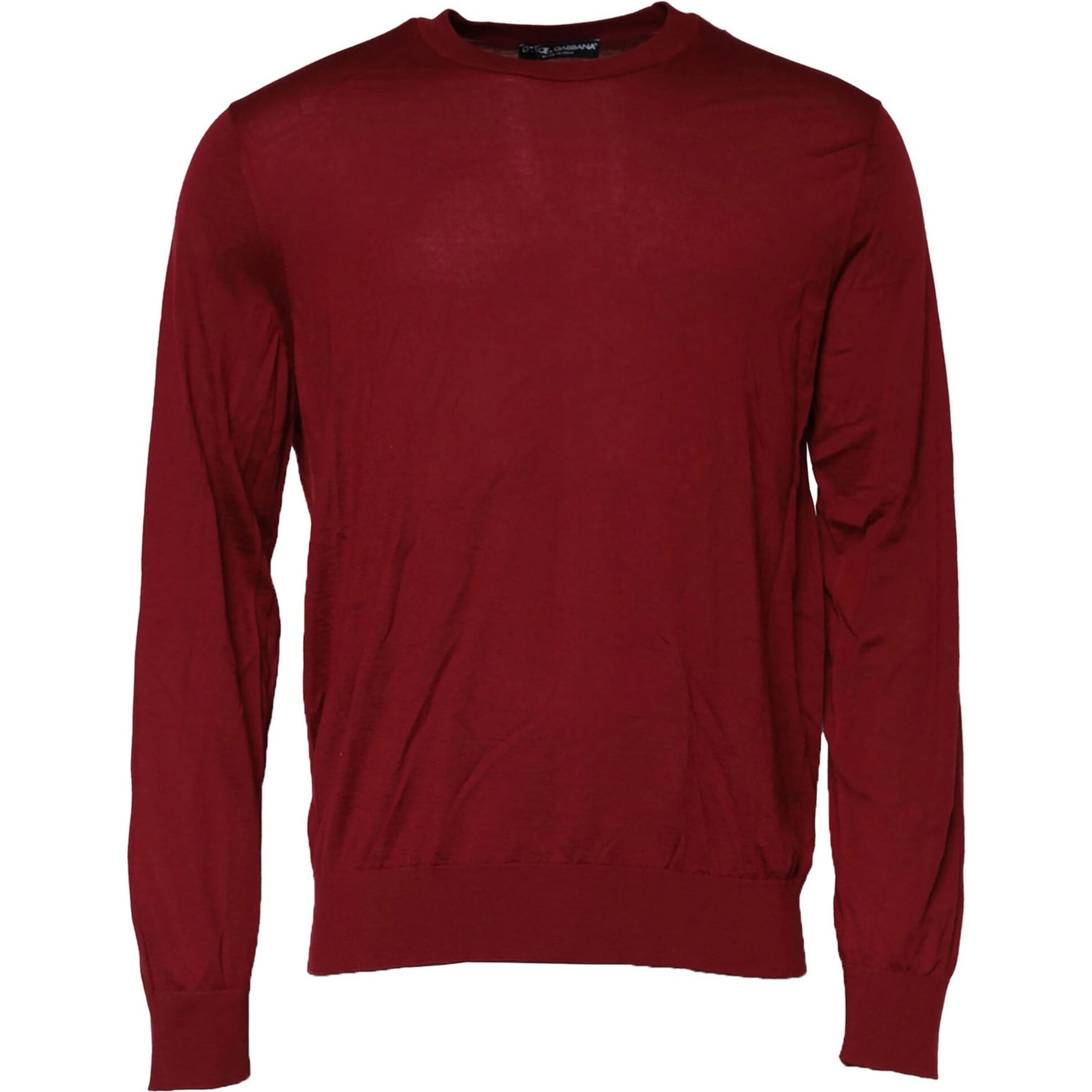 Maroon Cashmere Crew Neck Sweatshirt Sweater