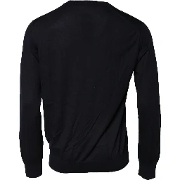 Black Long Sleeve CrewNeck Pullover Sweater