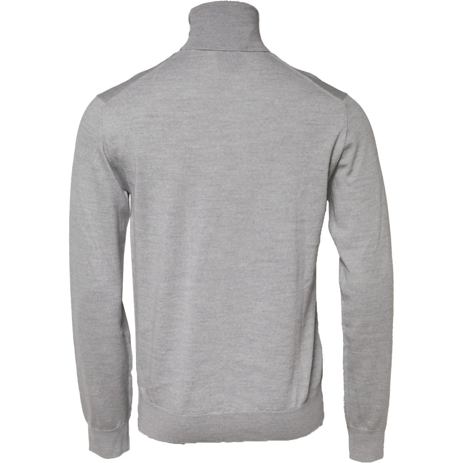 Gray Long Sleeve Turtleneck Pullover Sweater