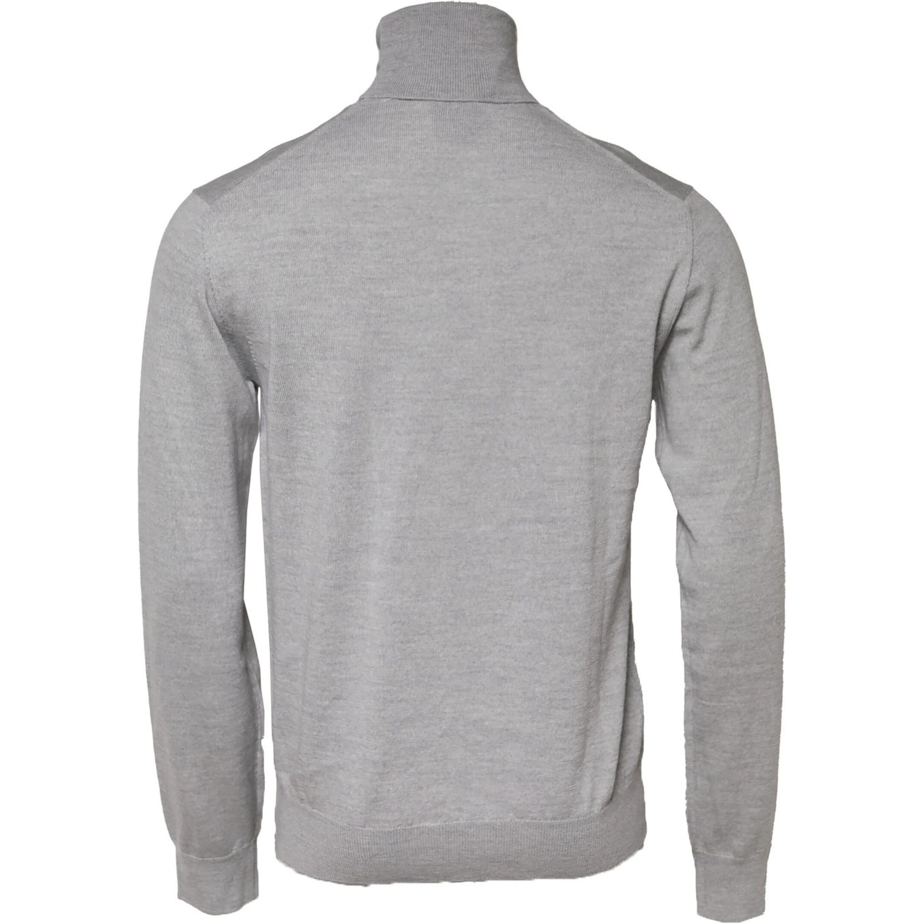 Gray Long Sleeve Turtleneck Pullover Sweater