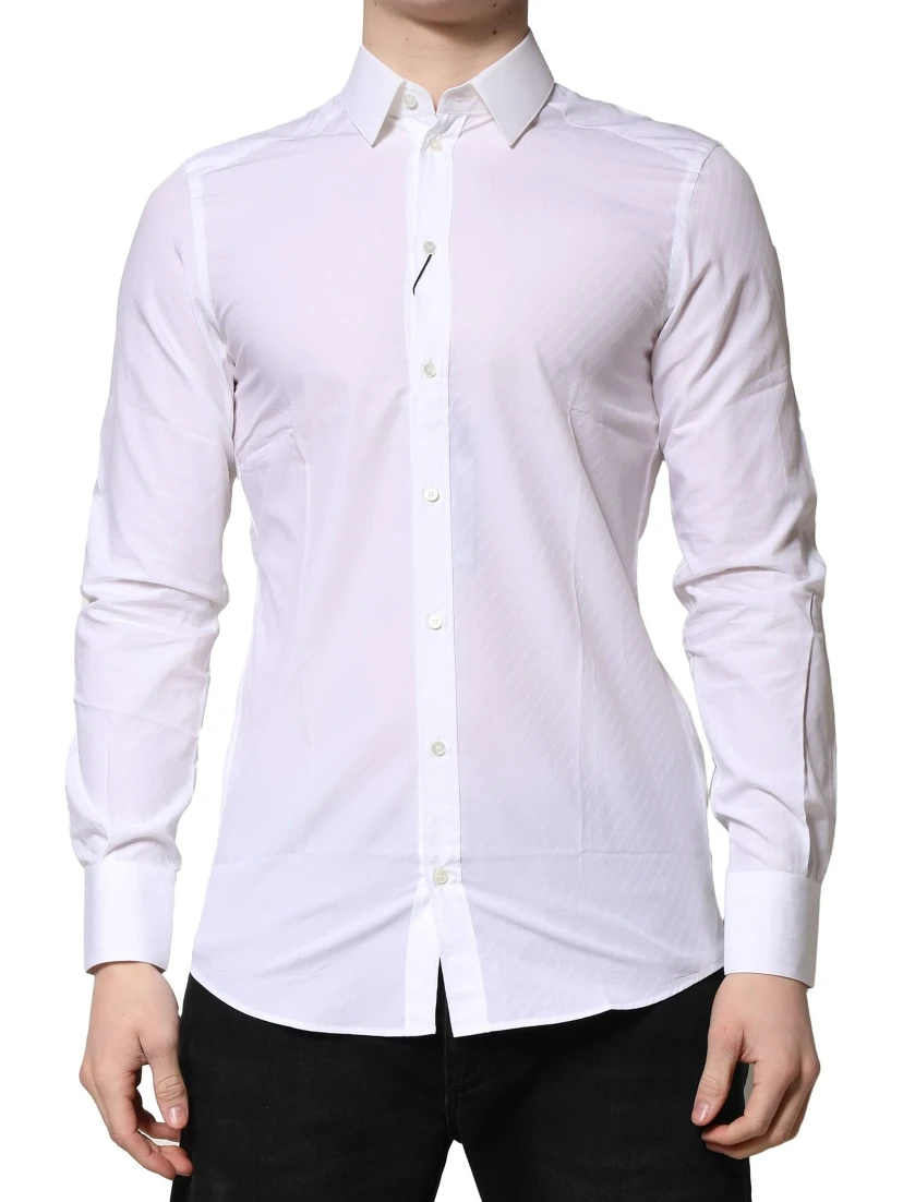 White MARTINI Long Sleeves Dress Formal Shirt
