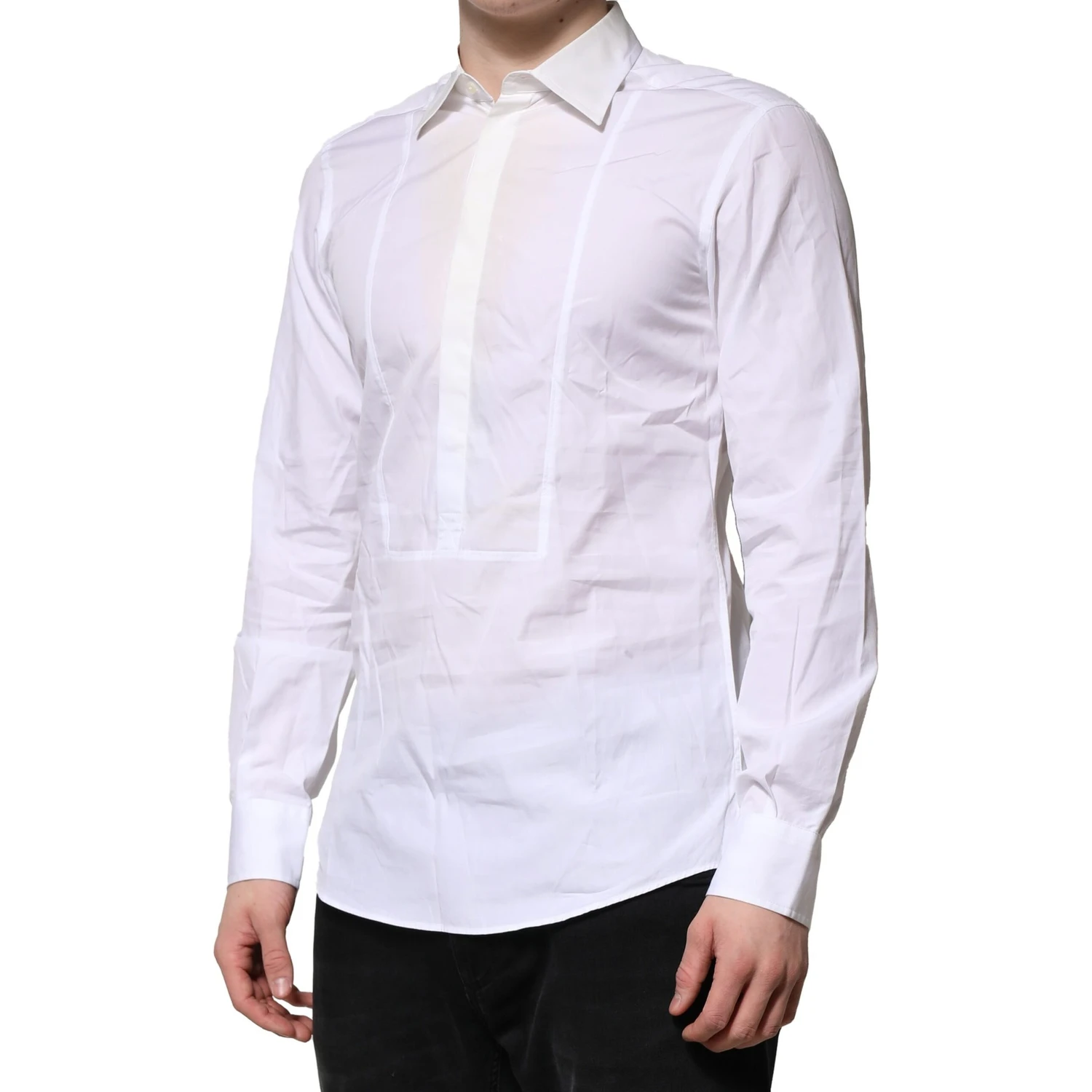 White Poplin Cotton Formal Men Dress Shirt