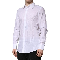 White MARTINI Long Sleeves Men Formal Shirt