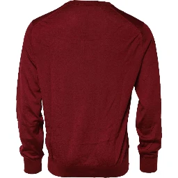 Maroon Cashmere Crew Neck Sweatshirt Sweater