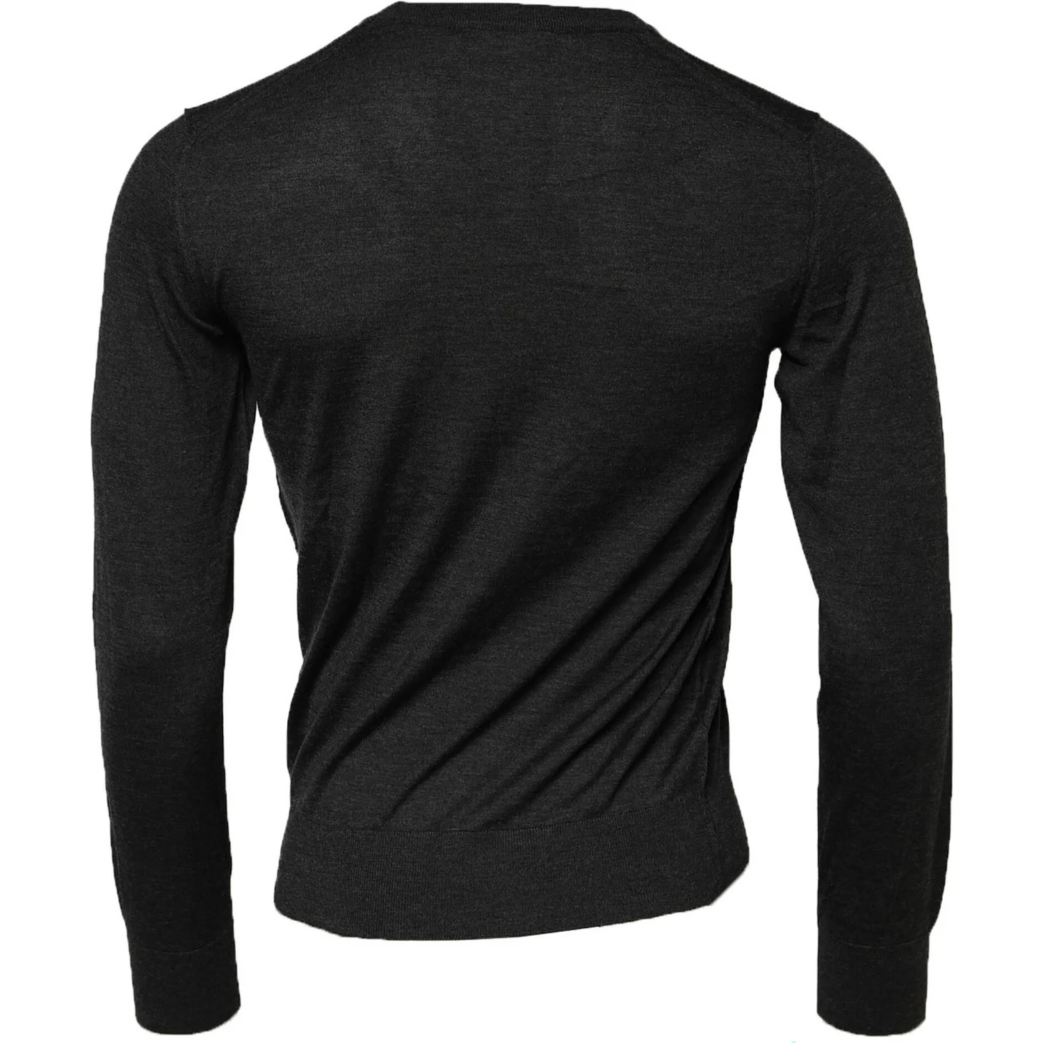 Gray Cashmere Crew Neck Sweatshirt Sweater