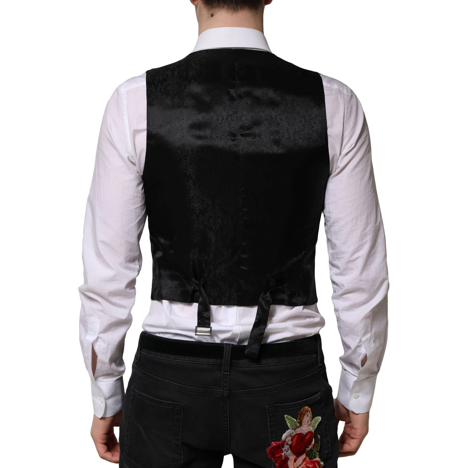 Gray Wool Dress Formal Men Waistcoat Vest