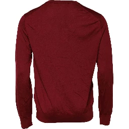 Maroon Cashmere Crew Neck Sweatshirt Sweater