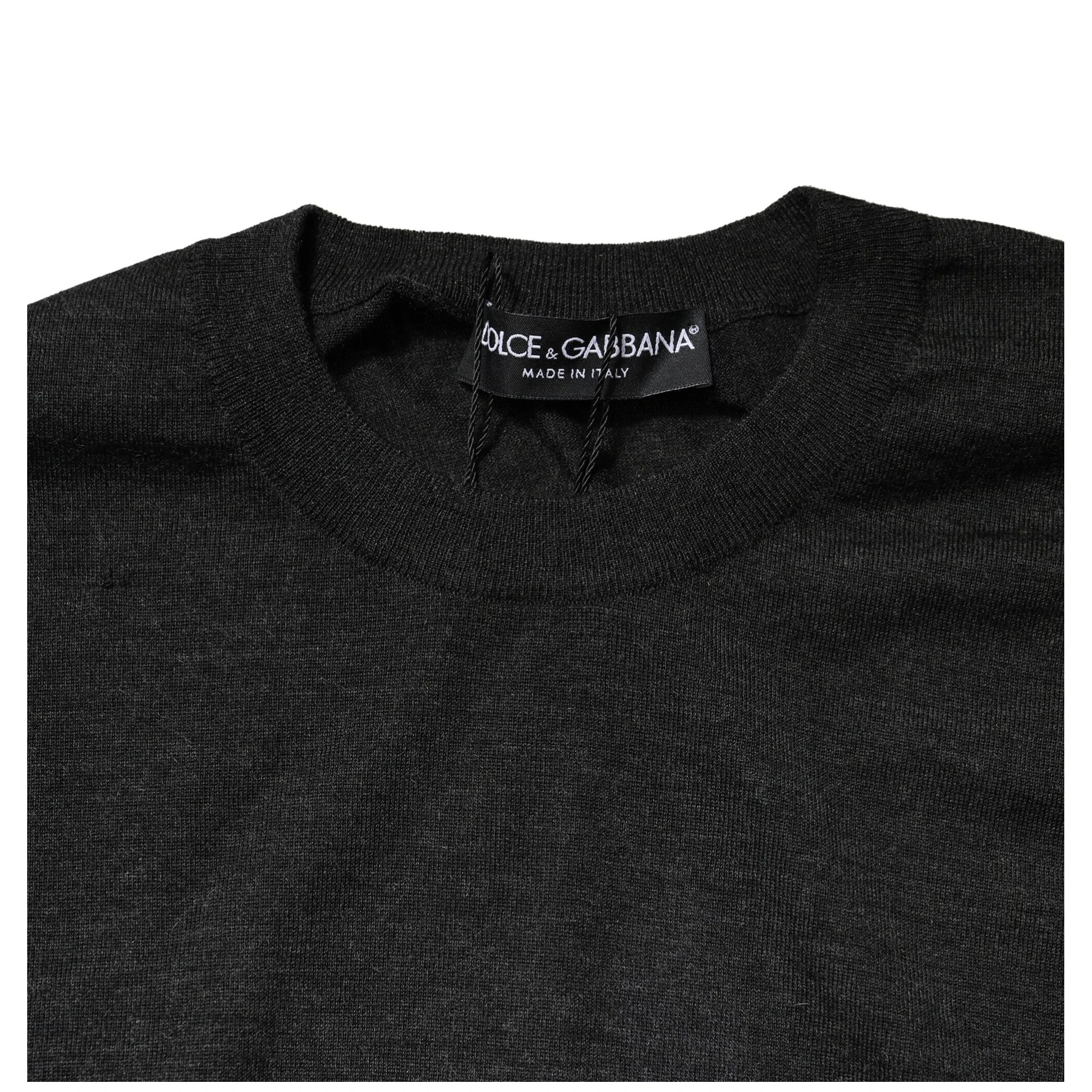Gray Long Sleeve Crew Neck Pullover Sweater