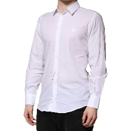 White MARTINI Long Sleeves Men Formal Shirt