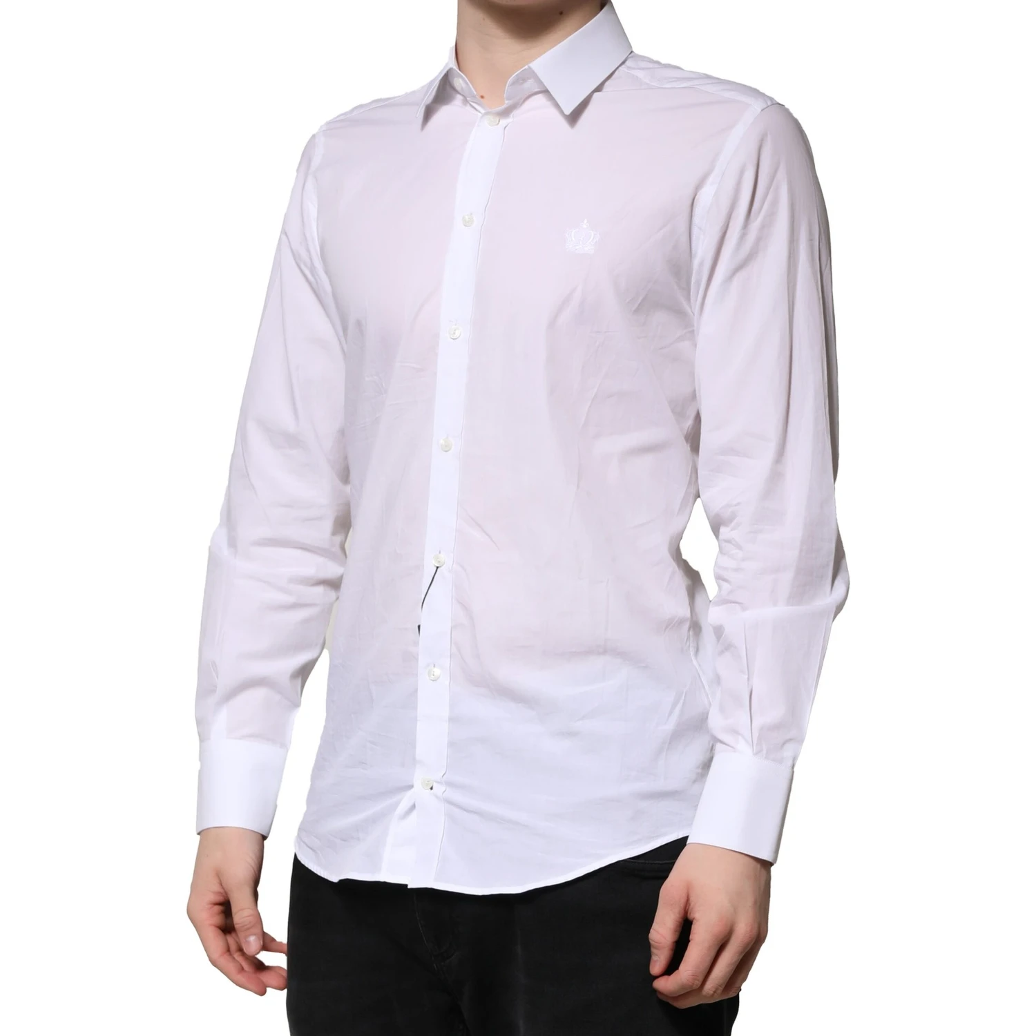 White MARTINI Long Sleeves Men Formal Shirt