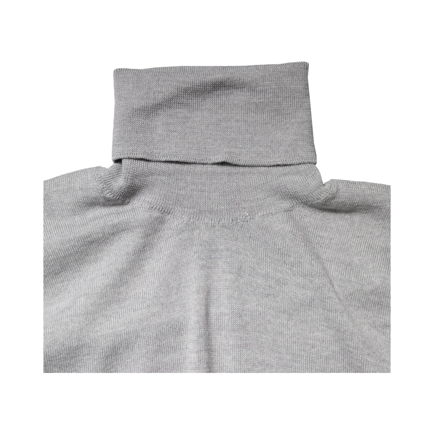 Gray Long Sleeve Turtleneck Pullover Sweater